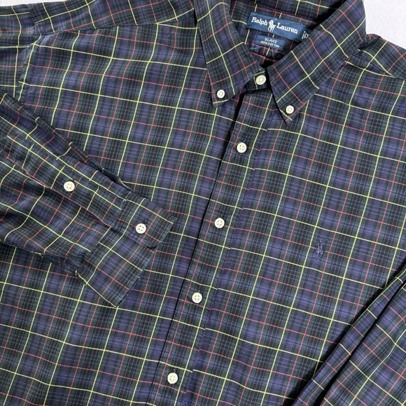 Ralph Lauren Other - Polo Ralph Lauren Blake Button Down Shirt Mens XL Navy Blue Plaid Preppy Classic
